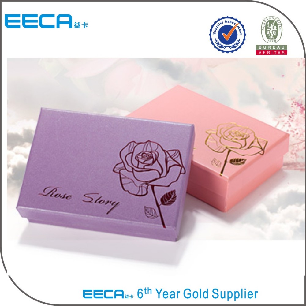 Rectangular Gift Box Hot Stamping Logo Customized Cardboard Paper Box with Lids Cosmetic Storage Box