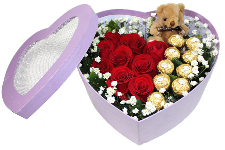 High Quality Heart Shape Box/packaging for Flowers And Chocolate/chocolate Gifts Box for Hot Sale in China