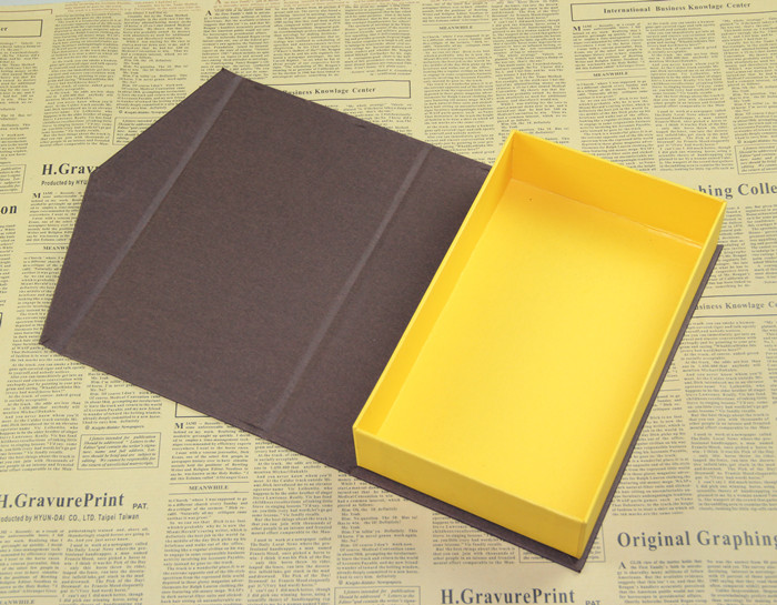 hot sale foldable gift box/packaing paper box/yellow folding