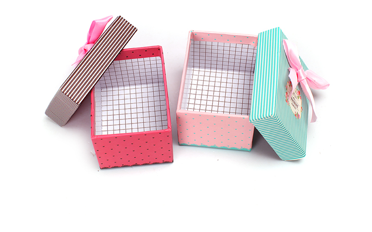 Fashion Square Box/lid And Bases Boxes/Chocolate Box/candy Box with Ribbon/Perfume Boxes/Polka Dot Box/Necklace Boxes in EECA China