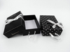 Hot sale lovely paper jewelry box/necklace paper box with ribbon handle made in China