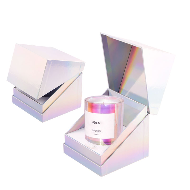 Custom Printed Design Luxury White Cardboard Paper Candle Jar Storage Packaging Gift Box Wholesale