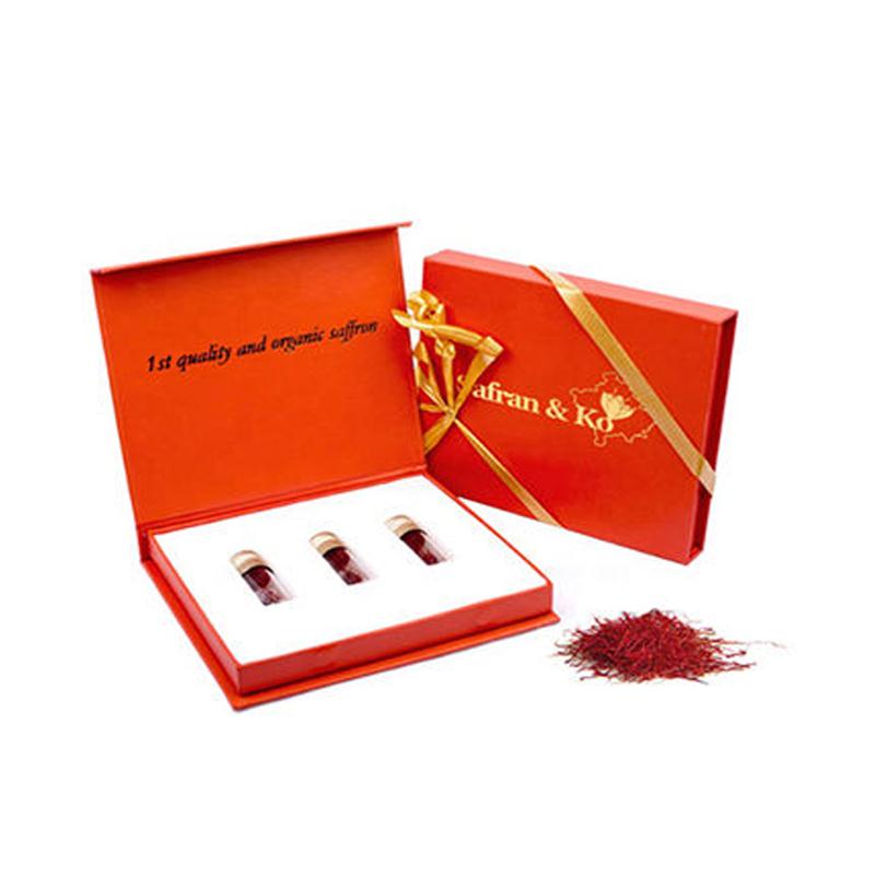 Custom Luxury Design Empty Cardboard Gift Candle Saffron Jar Bottle Packaging Box Square Paper Gift Packing Box For Saffron Packaging
