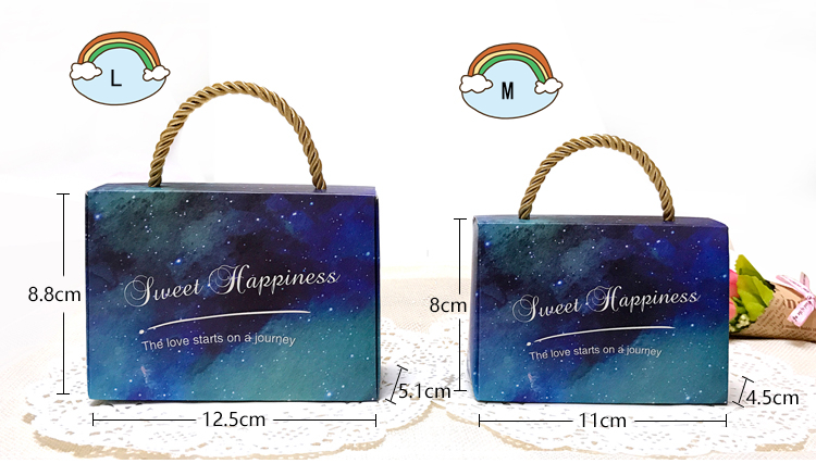 Star series box/Gift Boxes Wedding Party Favor With handle for candies sweet box in EECA Packaging China