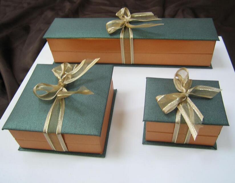 China High-grade jewelry box/Square gift box/ Green Jewelry Box/colorful jewelry box in EECA Packaging