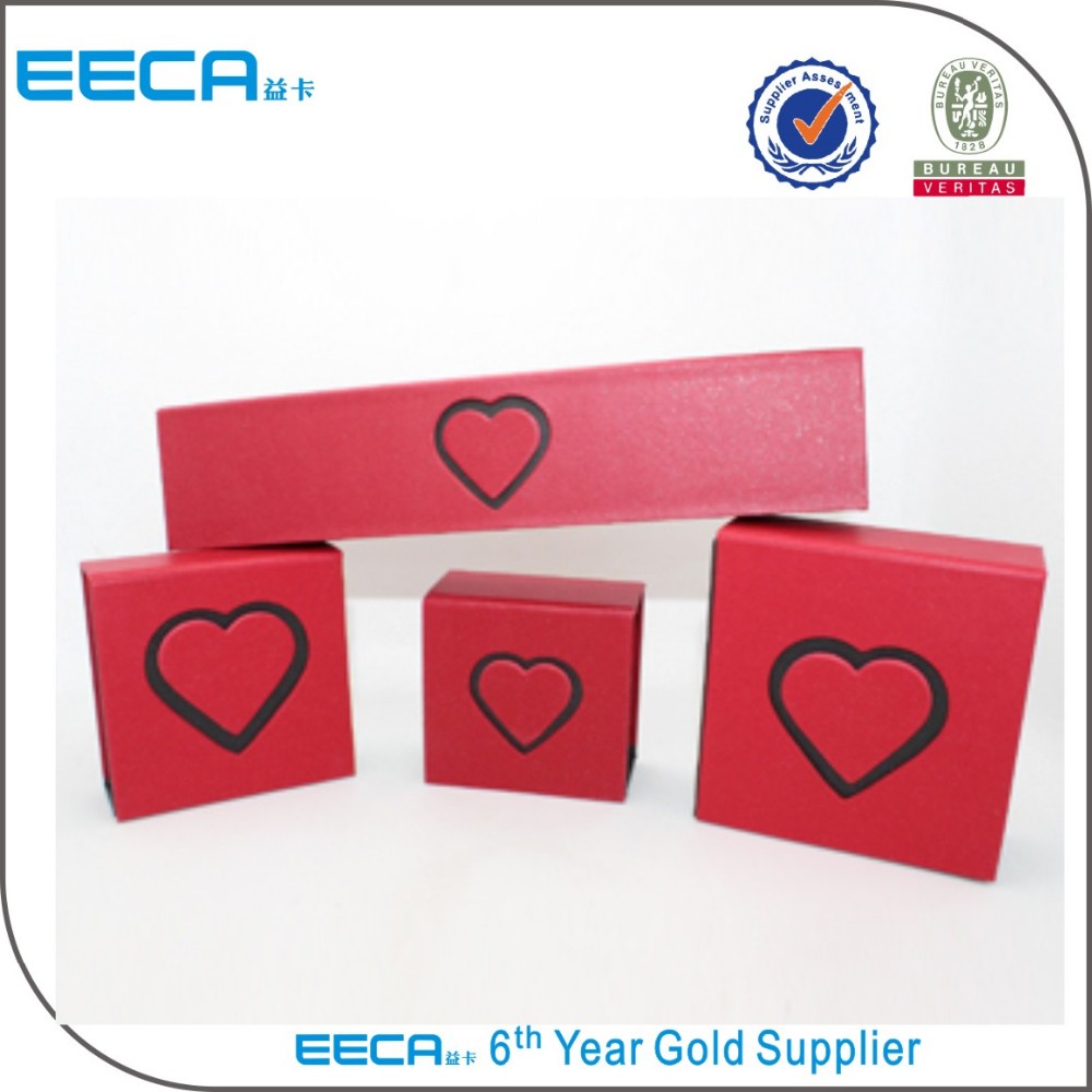 2017 Unique Handmade jewelry box Personalized Red foldable Jewelry Display Packaging Folding Paper Box in EECA China