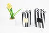 Rectangular Magnetic Closure Eyelash Packaging Box Black And White Striped Foldable Cardboard Gift Packaging Box