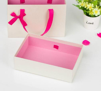 Drawer Gift Box Hot Beautiful White Cardboard Drawer Gift Storage Paper Box with Handle