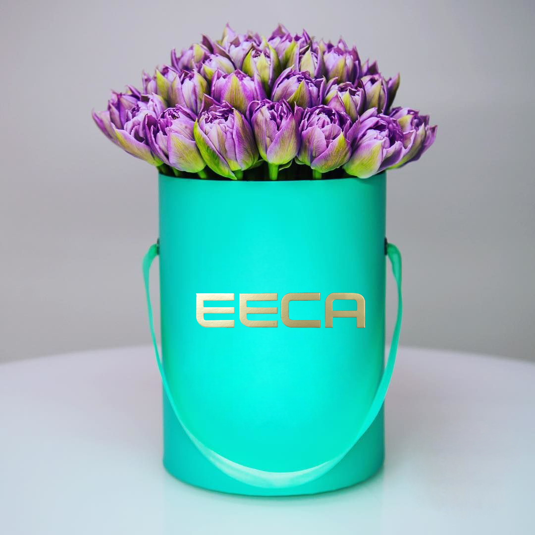 Green Round Paper Box Flower Packaging Box/hat Box/Cylindrical Flower Box/gift Box Flowers in EECA