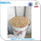 Customized logo gold hot stamping round flower cardboard gift box/recycle box packaging for flowers in EECA China