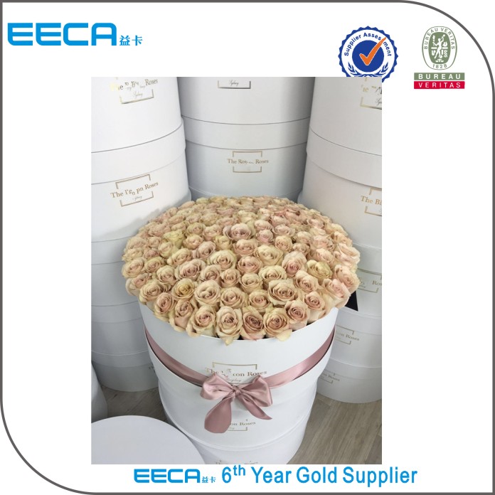 Floral Round Flower Box/packaging Box for Flowers/Cylindrical Flower Box/flower Box in EECA Packaging