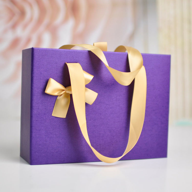 2017 Purple paper drawer gift box/sliding drawer box/storage handcraft box made in EECA packaging China