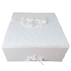 Customized printed drawer gift box pink white boxes with ribbon in China
