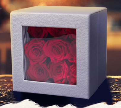 Drawer gift box/flower box/box with display window/ PVC box for flower jewelry supplier in EECA