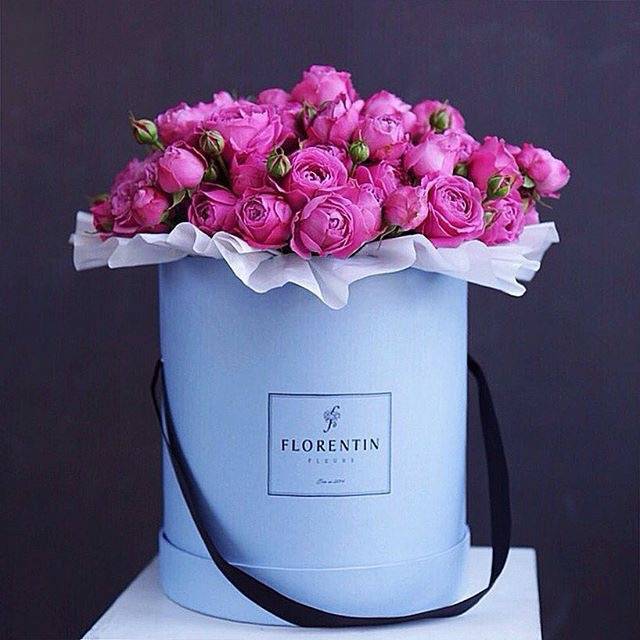 Fancy Luxury Paper Round Hat Flower Box Cylindrical Flower Box