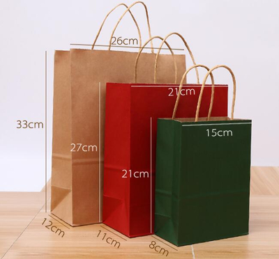 Eeca Green kraft paper Bag,