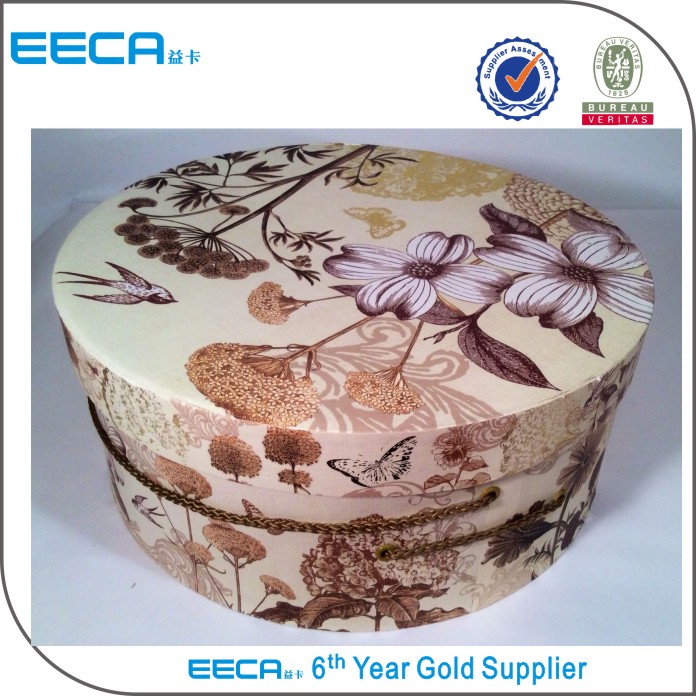 Cylindrical flower gift box new decorative cardboard round storage hat boxes made in China