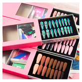 Cosmetic Makeup Press on Nail Packaging Boxes Press on Nails Box Packaging Luxury Custom Press on Nail Packaging Box