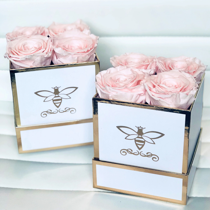 Custom Paper Flower Gift Box Square with Lid Preserved Soap Rose Boxes Flower Packaging for Valentine's Day Mother's Day