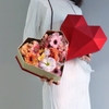 New Fancy Diamond Heart Shaped Paper Rose Flowers Handheld Gift Box Floral Arrangement Gift Packaging Box