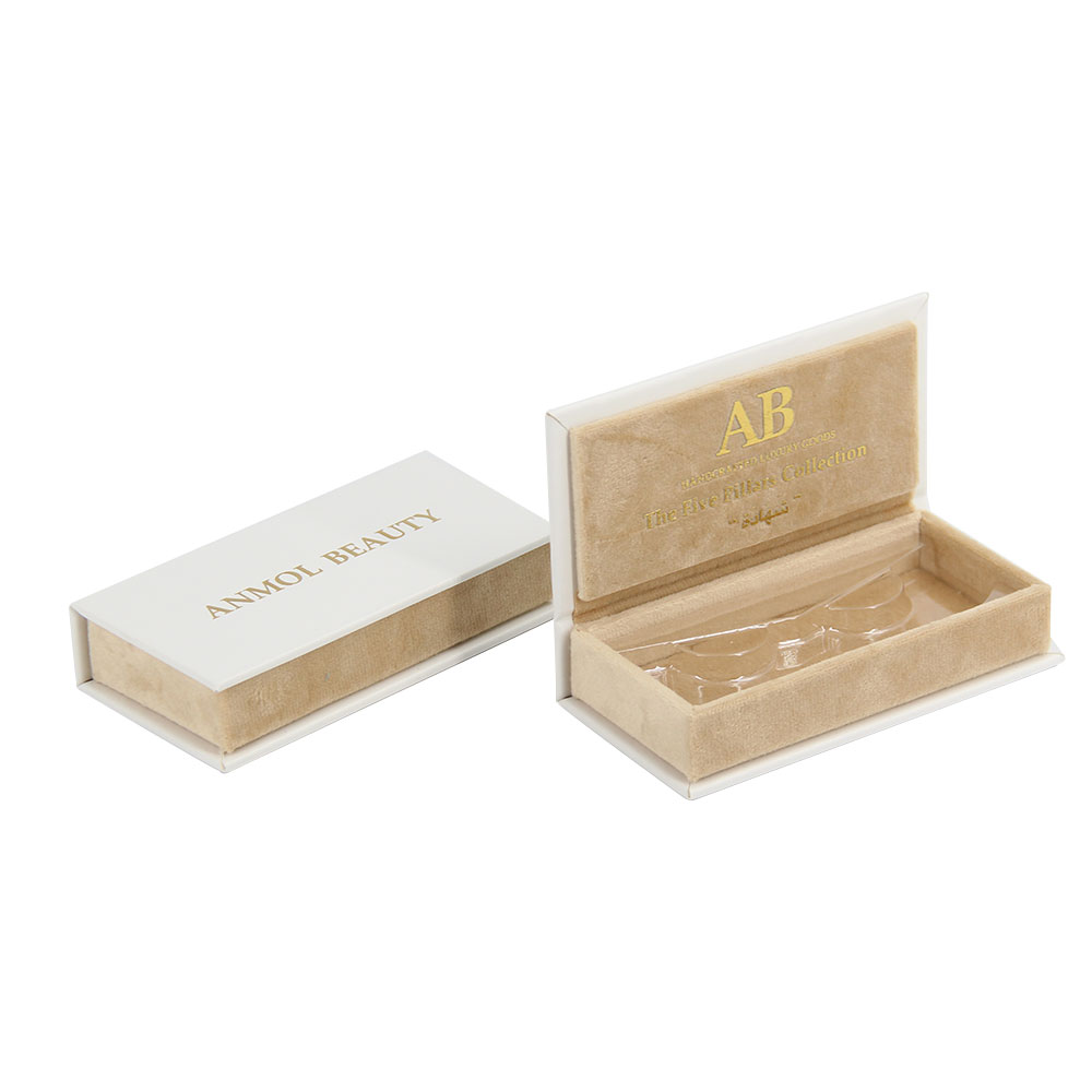 Luxury Small Magnetic Closure Paper Folding Eyelash Gift Packaging Box with PVC Insert with Logo Wholesale