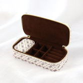 Custom Leather Jewelry Box Kraft Paper Leather Jewelry Packaging Box Small Jewelry Box Organizer With Layers And Zipper