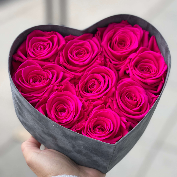Wholesale Custom Velvet Heart Shape Flower Rose Packaging Cardboard Paper Gift Boxes for Valentine's Day