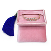 Custom Logo Color Blue Velvet Suede Jewelry Box Luxury Bangle Bracelet Necklace Box Jewellery Packaging Display Box Holder