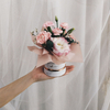 Custom Packaging Geometric Square Paper Cardboard Wedding Candy Round Flower Gift Packaging Box Wholesale