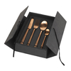 Custom Design Logo Sets for Wedding Stainless Steel Cutlery Flatware Sets Flatware Gift Set Box