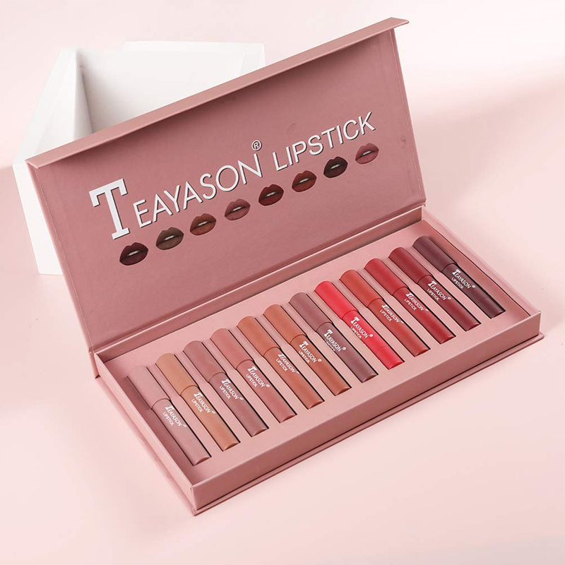 Custom Paper Cardboard Beauty Cosmetic Lipstick Gift Packaging Makeup Organizer Storage Box Case Lipstick Lipgloss Package Box