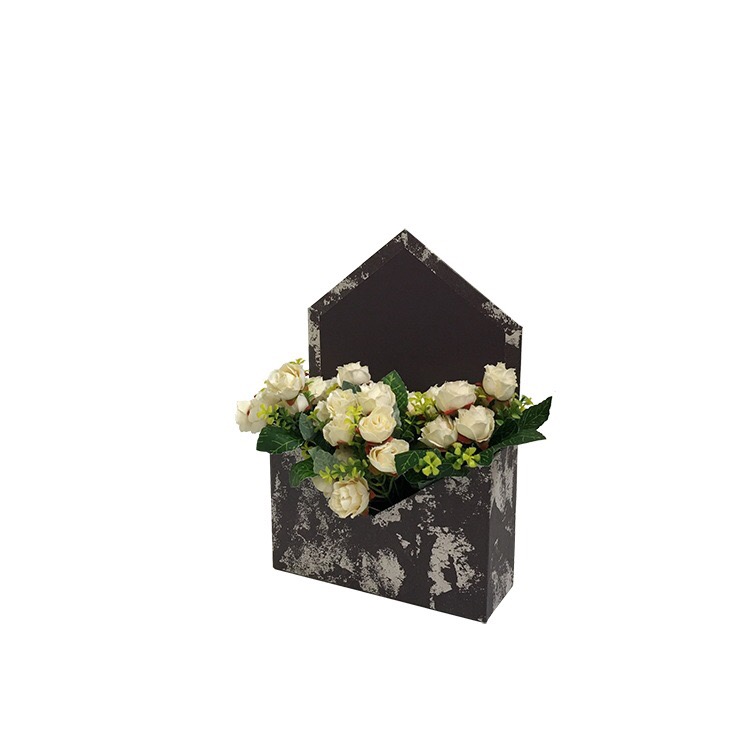 New Square Marble Texture Hand Held Envelope Flower Box New Art Speckle Design Simple Four Color Flower Packaging Box