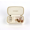 New Arrival Small Portable Velvet Zipper Ring Earring Necklace Jewelry Case Organizer Display Travel Jewelry Storage Box