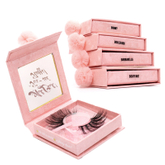 Wholesale Unique Design Cardboard Pink Color Printing Paper Beauty Makeup Products Custom Eyelash Set Packaging Box