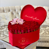 Luxury Red Velvet Heart Shape Gift Flower Box for Valentine Day Wedding Party Flower Box Gift Packaging Box for Bouquet