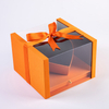 Square Transparent PVC Crystal Love Flower Box Surprise Box Heart Hollowed Out Double Layer Flower Packing Box with Drawer