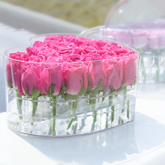 Luxury Valentine's Day Transparent Acrylic Heart Shaped Crystal Flower Packaging Box with Custom Logo Wholesale