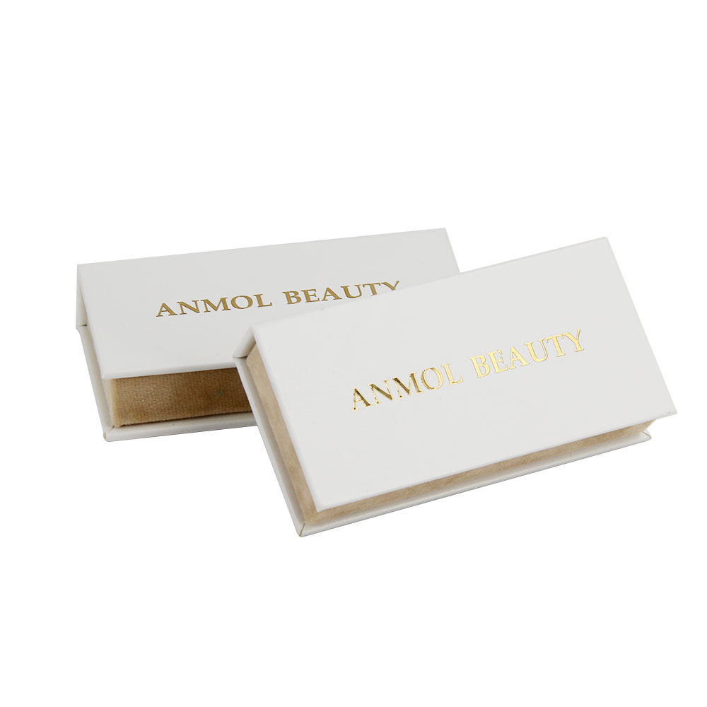 Luxury Small Magnetic Closure Paper Folding Eyelash Gift Packaging Box with PVC Insert with Logo Wholesale
