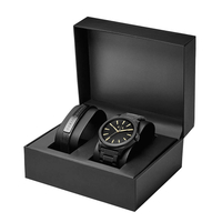 High End Design Black Cardboard Paper Flip Watch Gift Box Packaging Smart Watch Box Gift Packaging Custom Logo Watch Gift Boxes