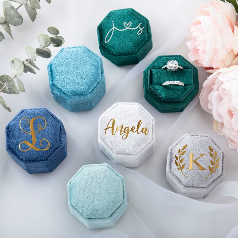 Velvet Jewelry Packaging Box With Logo
