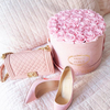 High Quality Custom Round Pink Color Flower Bouquet Packaging Box Rose Blossom Box Packaging