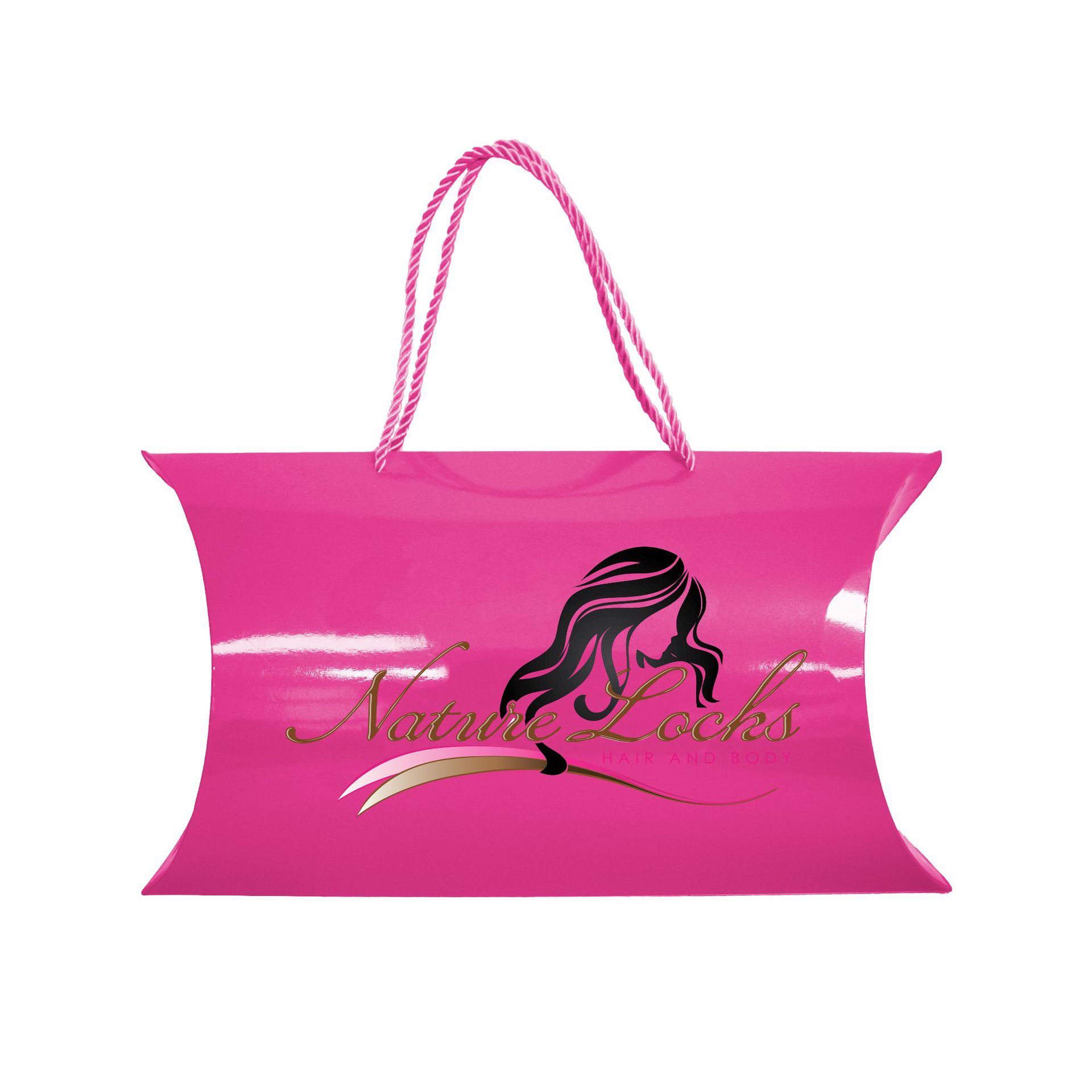 Wholesale Custom Design Coated Paper Colorful Hair Extension Wig Pillow Packaging Box with Handle
