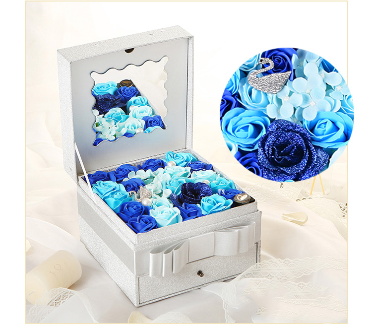 Large Christmas Video Music Soap Flower Birthday Gift Packaging Box Square Acrylic Lipstick Gift Empty Box