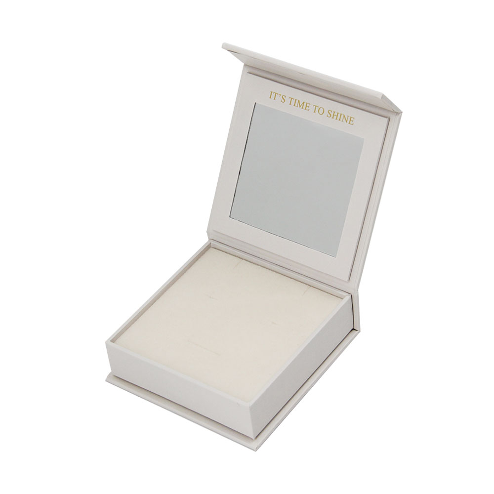 Wholesale Eco Friendly Recycled Paper Magnetic Jewelry White Cardboard Packaging Boxes Rigid Paper Box for Necklace Bracelet