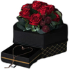 Popular Love Rotatable Clear Plastic PVC Heart And Hexagon Shape Necklace Jewelry Flower Gift Packaging Box with Drawer