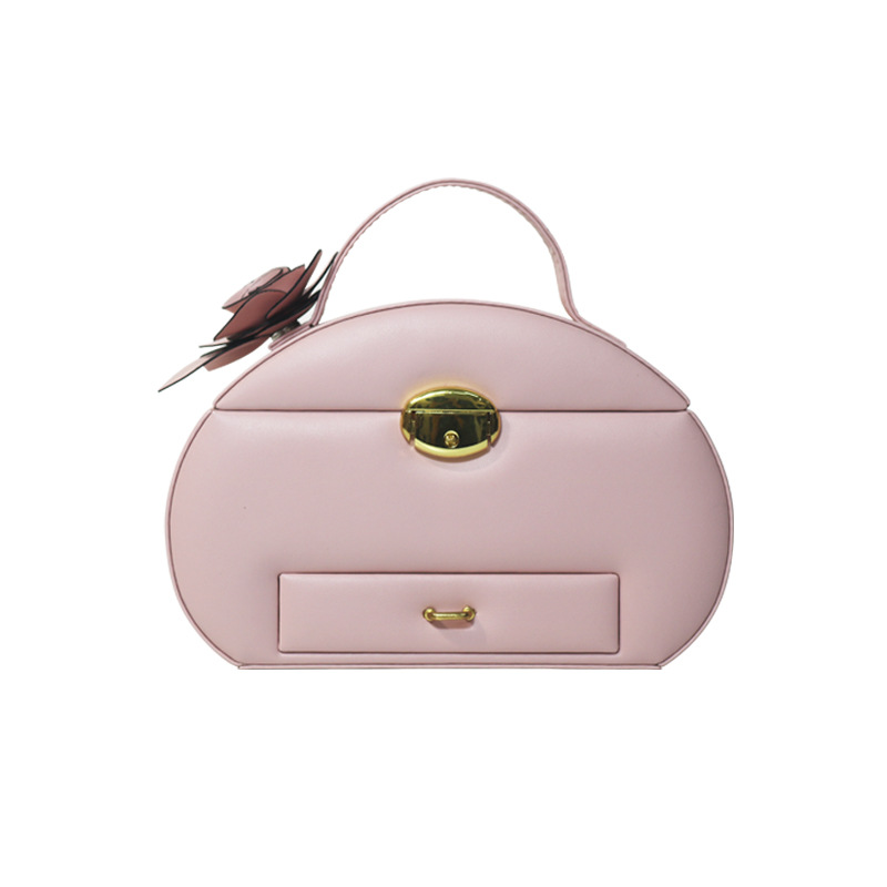 Simple Modern PU Leather Portable Eternal Preserved Rose Flower Drawer Gift Box Wedding Jewelry Lipstick Storage Packaging Box