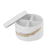 Luxury Customized Logo White Large Round Paper Rose Flower Candle Chocolate Cosmetic Gift Storage Packaging Box with Divider