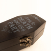 Custom Small Coffin Shaped Rustic Wood Jewelry Gift Packaging Box False Eyelash Lash Cosmetic Wooden Storage Box