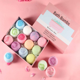 Cardboard Kraft Paper Folded Pink Shower Steamer Skin Care Bath Bombs Shipping Mailer Packaging Box