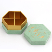 Luxury Candy Storage Gift Paper Box for Wedding Favors Custom Hexagonal Creative Marble Wedding Favour Chocolate Packaging Box